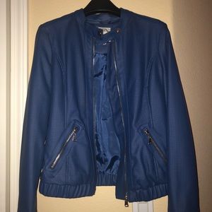 Italian Perforated Faux leather jacket